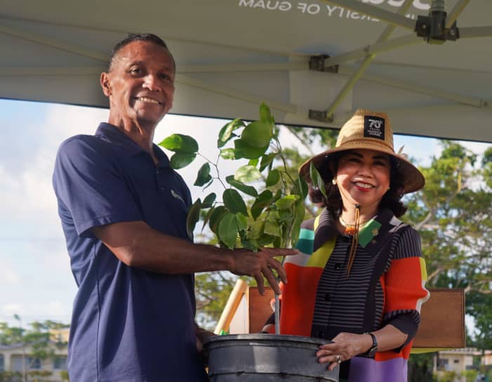 Roland Quitugua and Dr. Anita Borja Enriquez