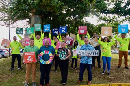 Twelve new members of the University of Guam's Guam Green Growth (G3) Conservation Corps