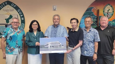 Dean Brennon Morioka & Dr. Marvin Young, Professor of the University of Hawaiʻi, meet Dr. Anita Borja Enriquez