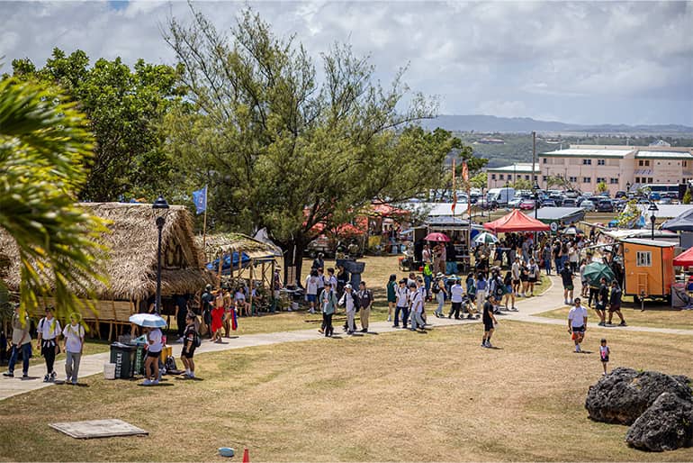 Students and Food Trucks fill UOG’s Center Court for 56th Charter Day