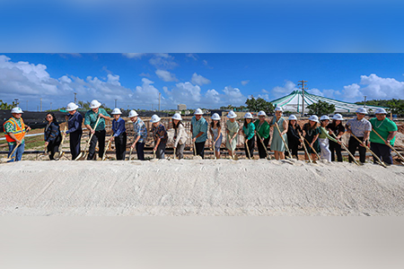 The University of Guam holds a groundbreaking Dr. Lucio Chua Tan Student Success Center.