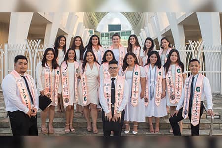 UOG nursing grads pose for a group photo