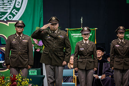 Sixteen UOG Senior Army ROTC Cadets Commissioned as U.S. Army Officers
