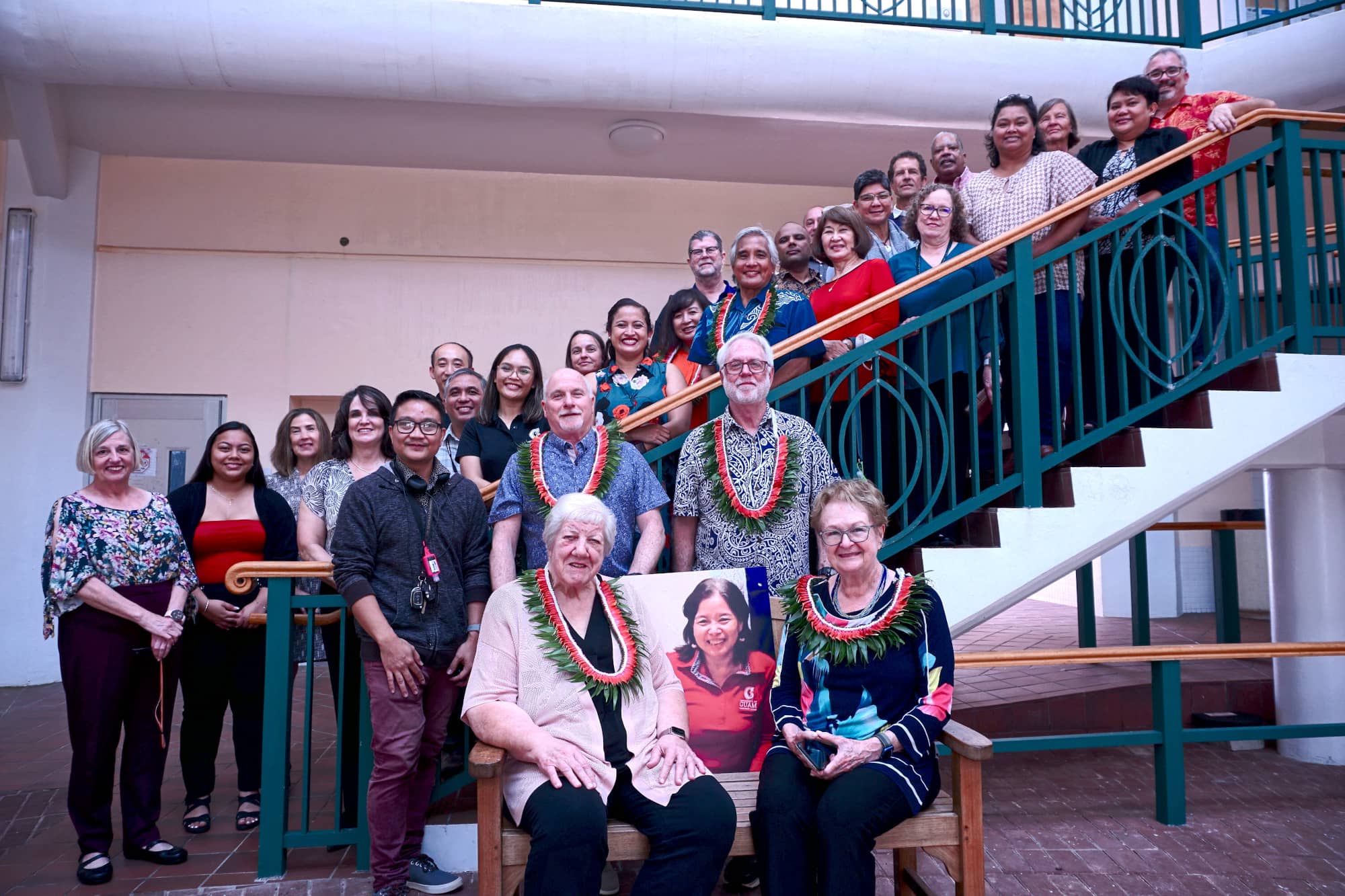PIPCHE cancer research teams from UOG and the University of Hawai‘i Cancer Center gather for a group photo during a meeting at the University of Guam.