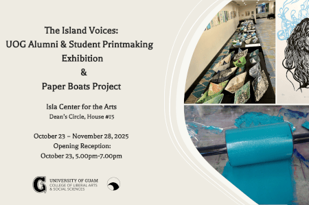 Banner for the UOG Alumni & Student Printmaking Exhibition