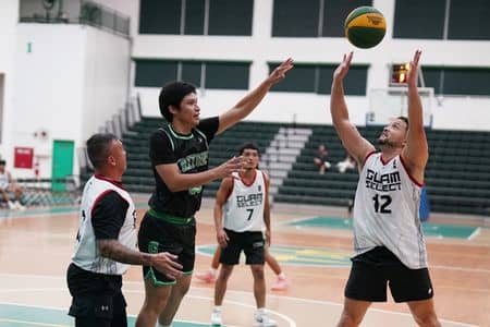 Guam Nationals defend against UOG Triton.