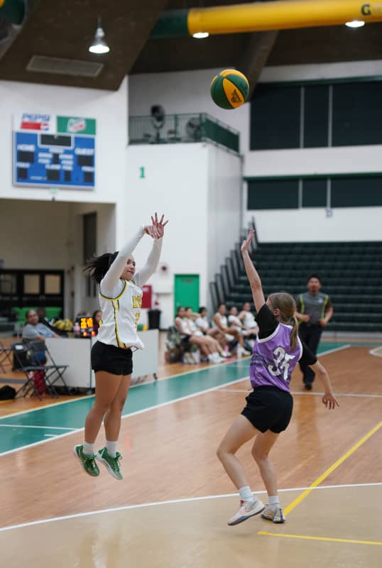 Lady Triton hits the ball