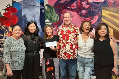 Patricia Feore with Dr. Anita Borja Enriquez and others.