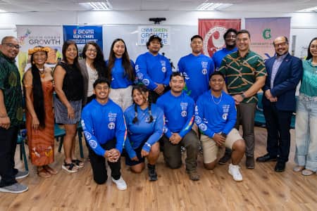 The University of Guam and Northern Marianas College have launched the CNMI Green Growth Kupu Conservation Corps in Saipan, expanding regional efforts to build a sustainable Pacific workforce. Modeled after Guam’s successful G3 Conservation Corps, the program trains young professionals in environmental stewardship and green economy careers through UOG CIS & Sea Grant, CNMI GG, and Kupu Hawai‘i. The University of Guam and Northern Marianas College have launched the CNMI Green Growth Kupu Conservation Corps in Saipan, expanding regional efforts to build a sustainable Pacific workforce. Modeled after Guam’s successful G3 Conservation Corps, the program trains young professionals in environmental stewardship and green economy careers through UOG CIS & Sea Grant, CNMI GG, and Kupu Hawai‘i.