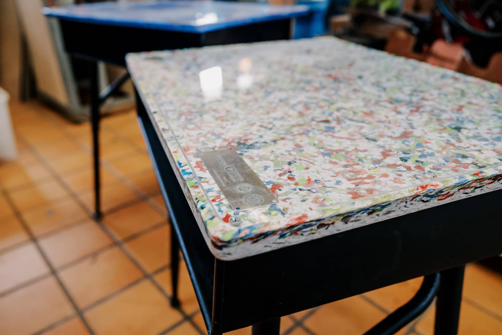 Above is one of two refurbished desk prototypes