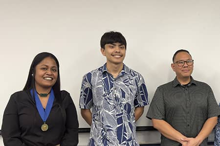 New inductees into the University of Guam’s Alpha Chapter of Omicron Delta Epsilon
