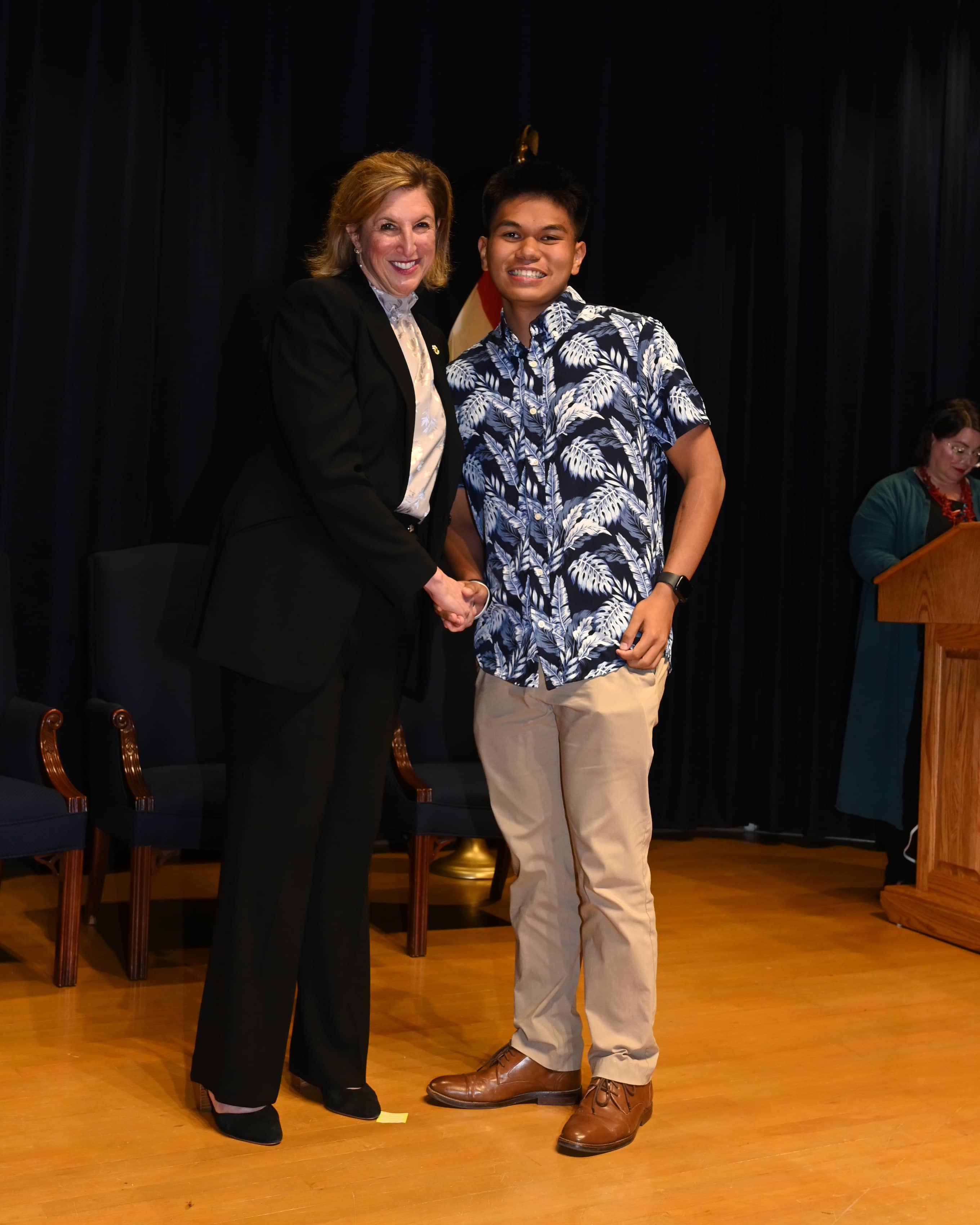 Caden Nathaniel Ong Poblete with Dr. Terry Babcock-Lumish
