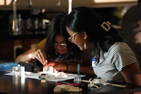 Interns Experimenting