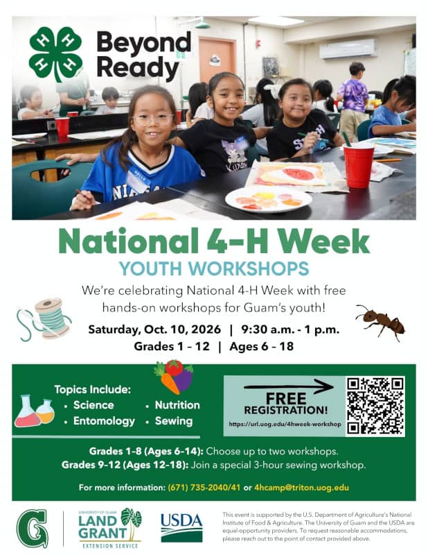 Poster on mor info about 4-H Week