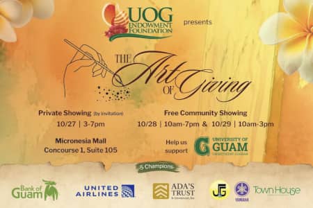 Experience art, culture, and philanthropy at The Art of Giving featuring UOG artists at Micronesia Mall.