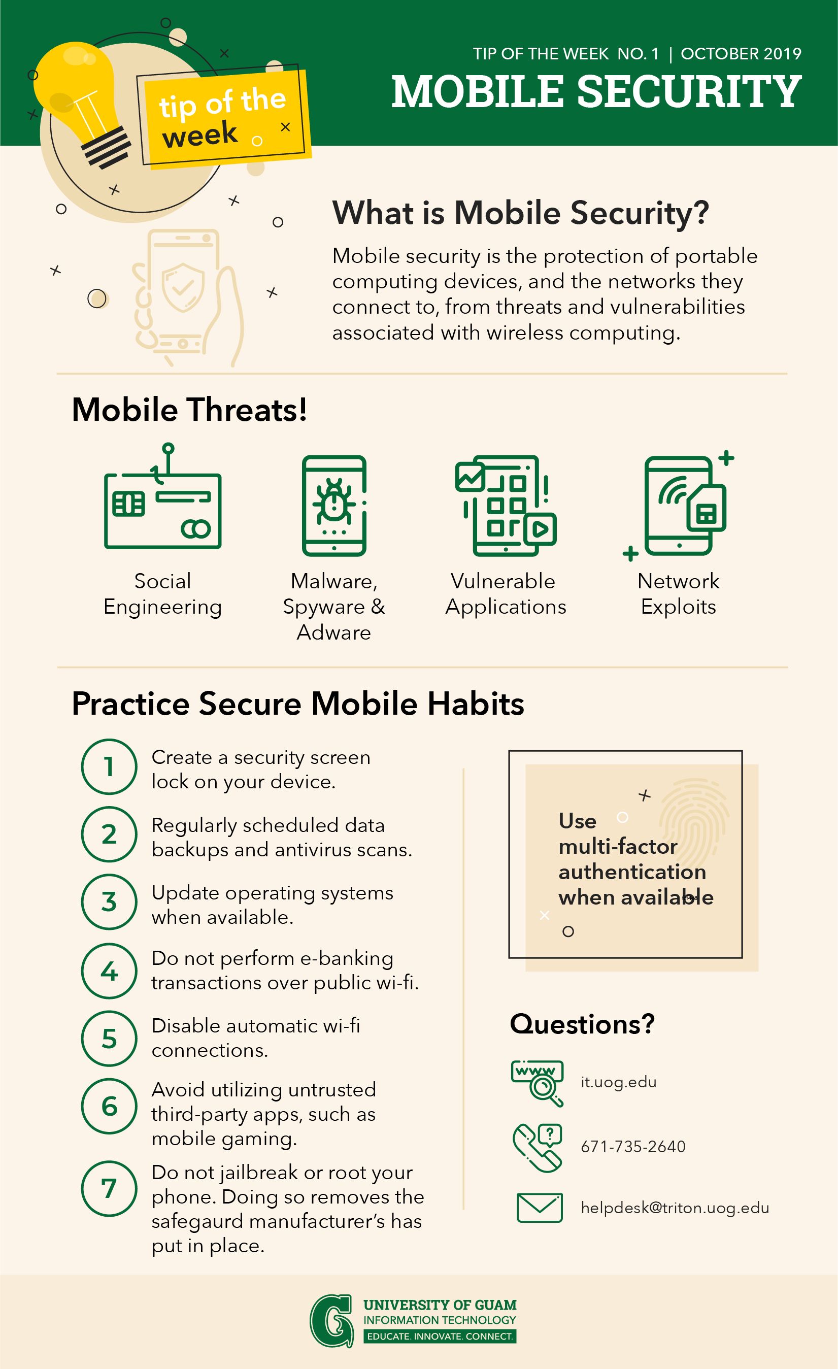 Infographic about Mobile Security