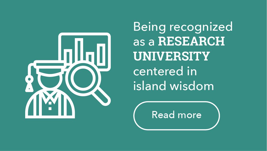 Being recognized as a Research University centered in island wisdom
