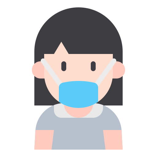 Icon of a girl wearing a face mask