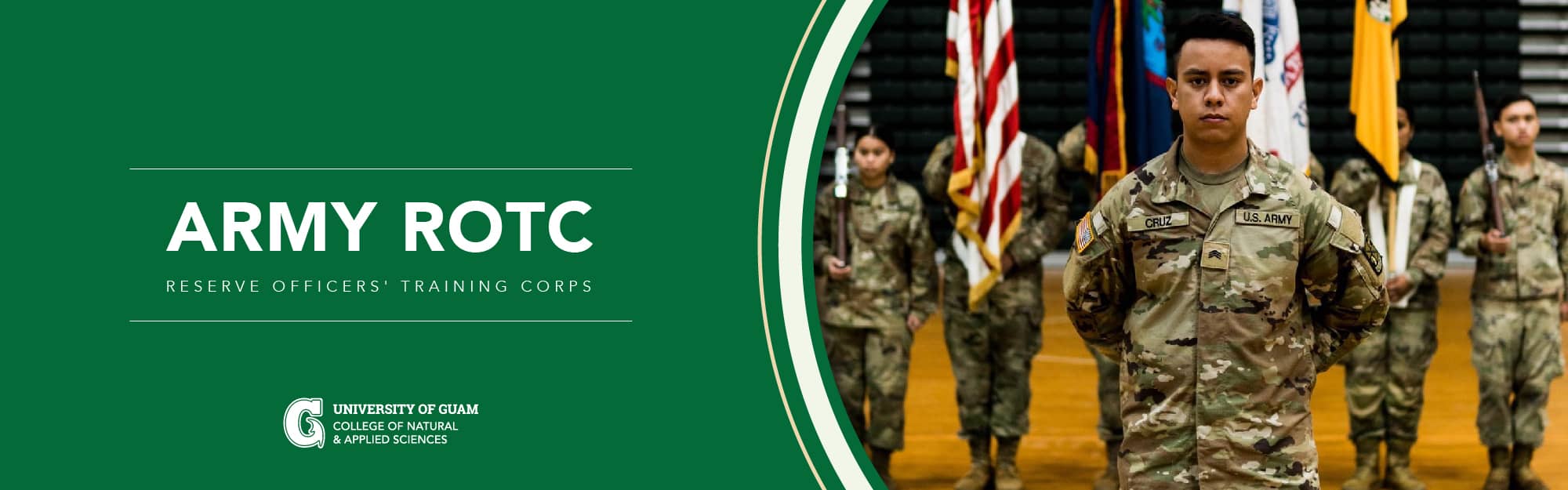 Graphic banner for the UOG ROTC webpage
