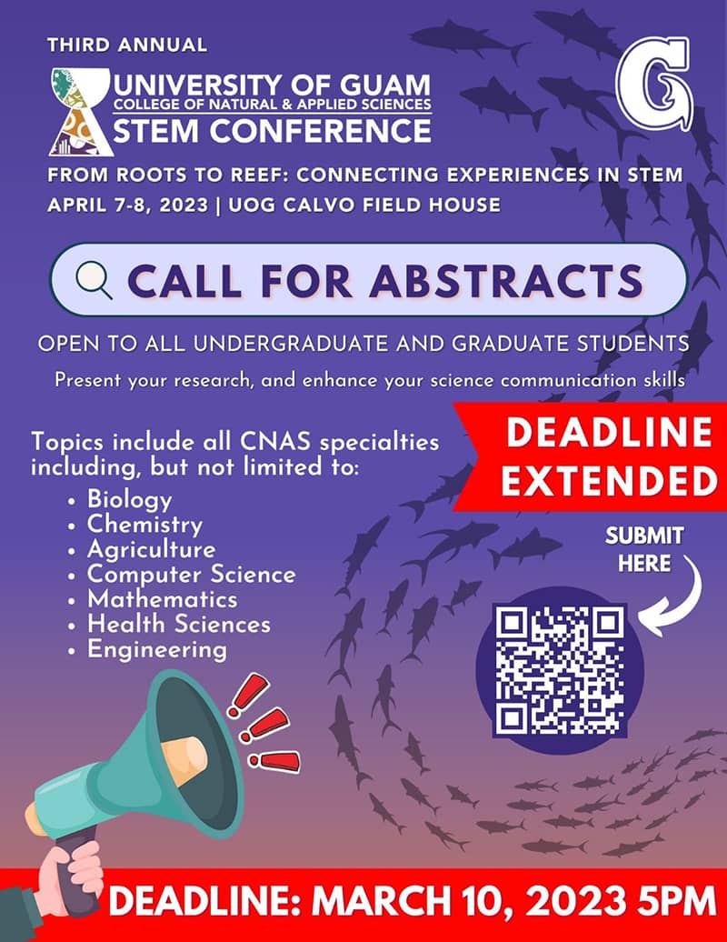 Flyer with QR code to submit an abstract