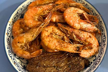 Sea Grant Eats: Grilled Shrimp and Steak