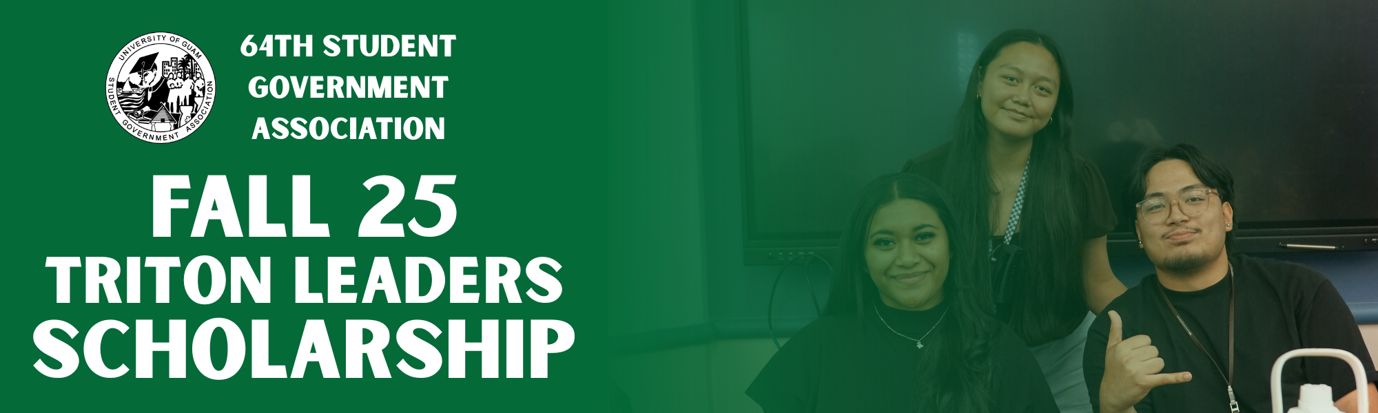 SGA Triton Leaders Scholarship Award banner