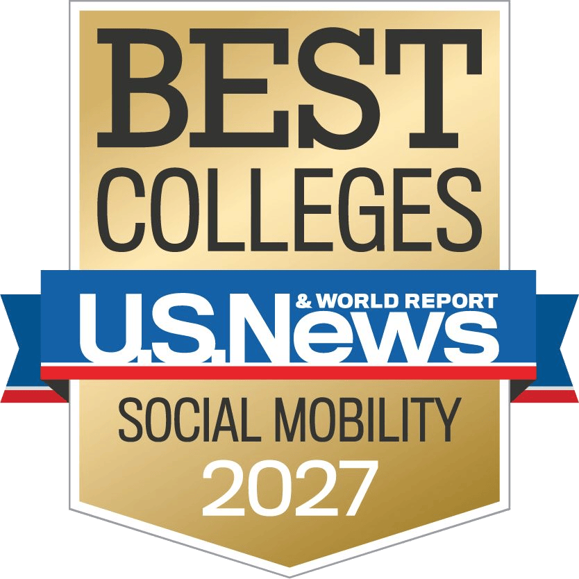 US News and World Report's Best Colleges Best Schools for Social Mobility 2027 badge