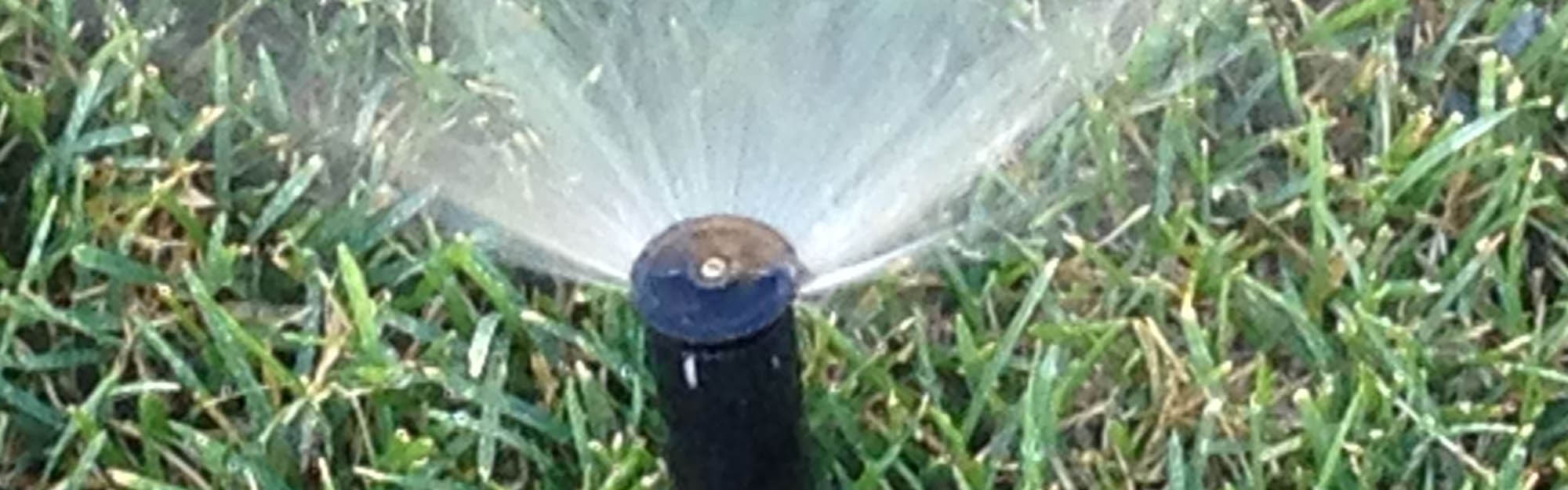 One sprinkler type used to water tuffgrass.