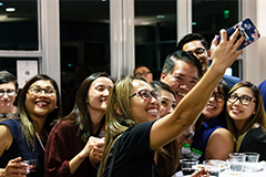 Students of the Professional Master of Business Administration program are solidifying a tradition: an annual mixer among PMBA cohorts past and present.
